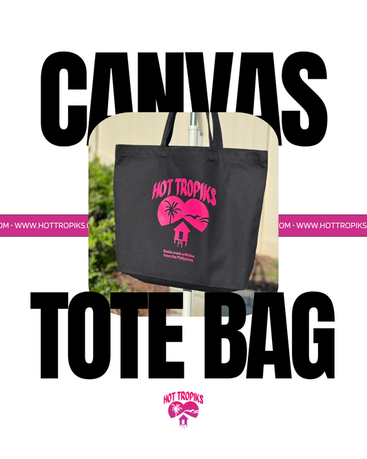 "Books Made with Love from the Philippines" Canvas Tote Bag - Hot Tropiks Limited Edition