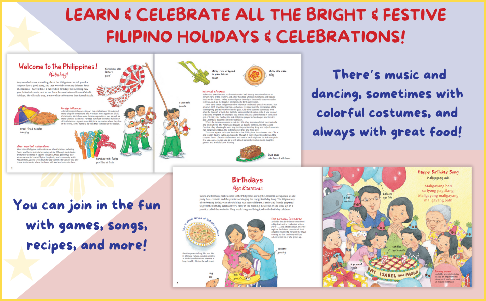 Filipino Celebrations: A Treasury of Feasts and Festivals by Liana Romulo | Illustrated by Corazon Dandan-Albano [English, Hardcover]