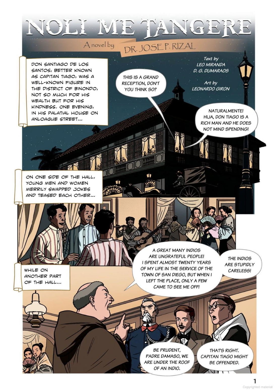 Noli Me Tangere Comics by José Rizal, D.G. Dumaraos, and Leo Miranda (English Edition)