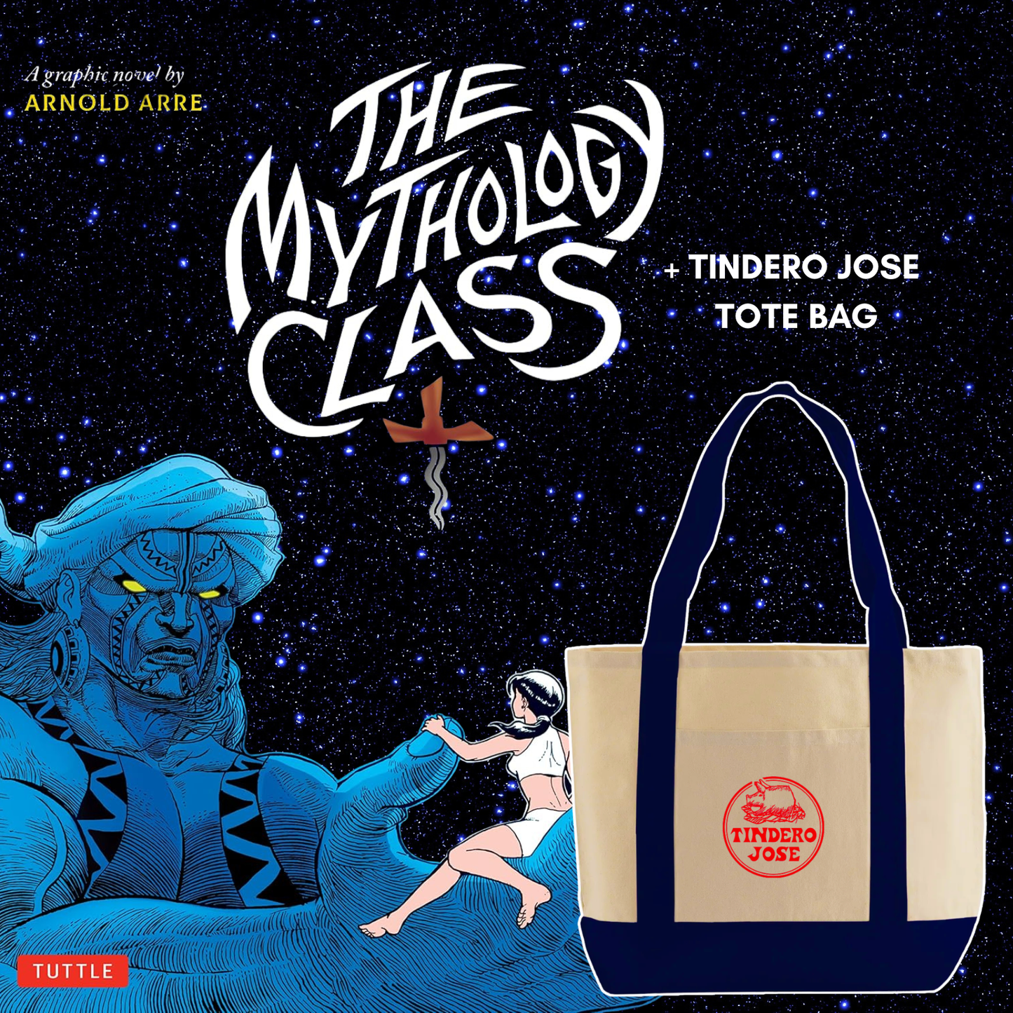 Book Bag Bundle: The Mythology Class & Tindero Jose Iconic Shopping Bag