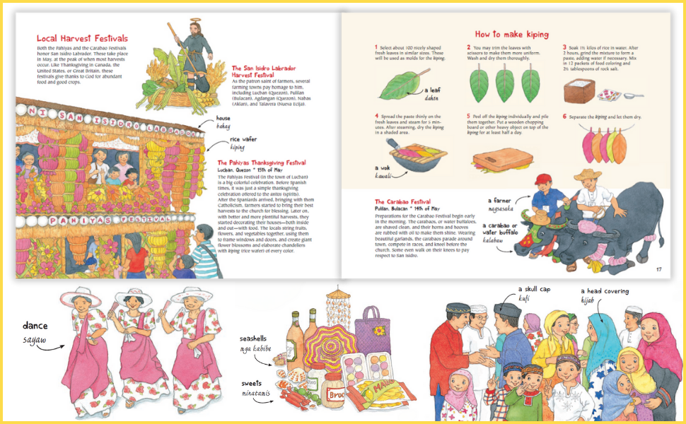 Filipino Celebrations: A Treasury of Feasts and Festivals by Liana Romulo | Illustrated by Corazon Dandan-Albano [English, Hardcover]