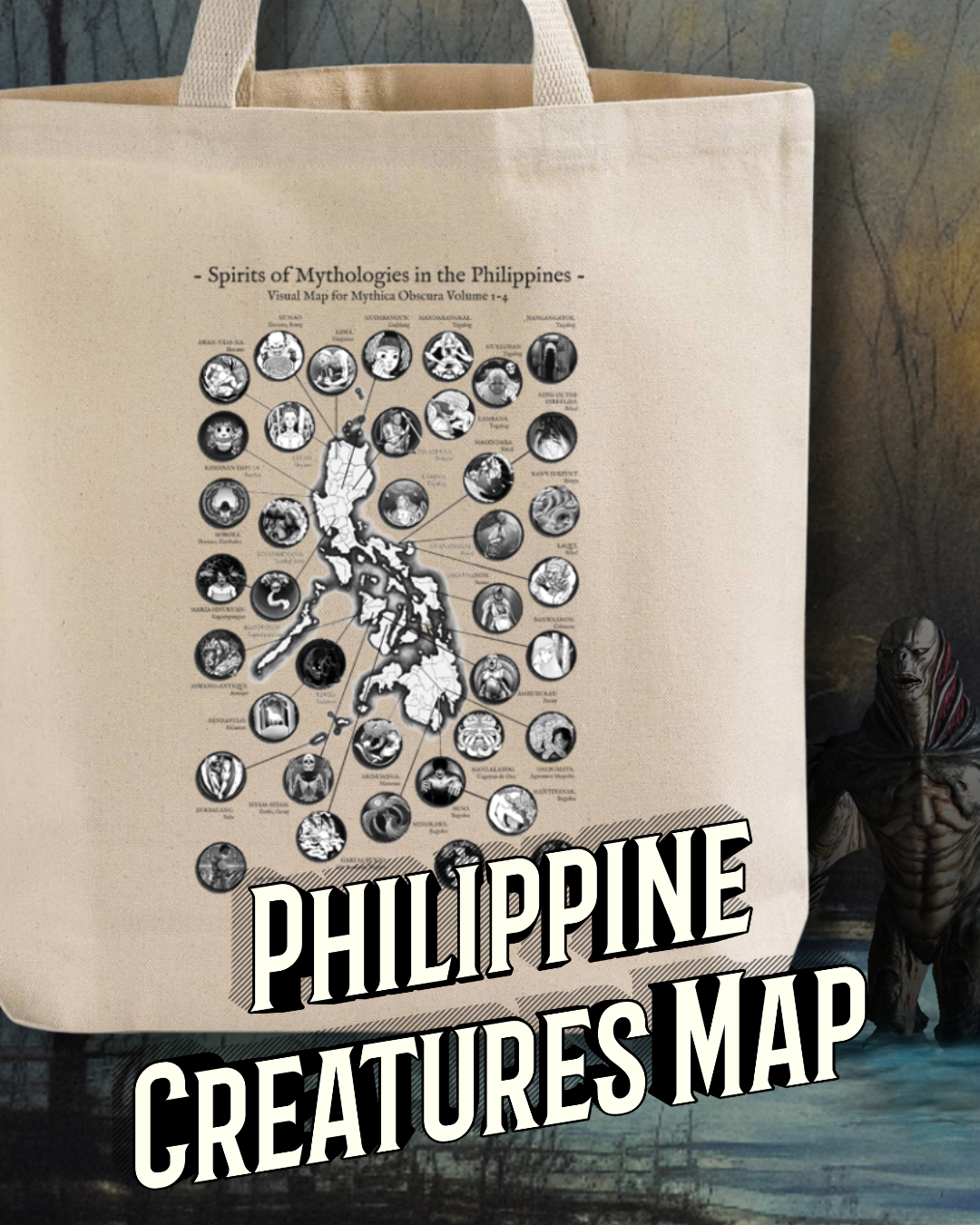Philippine Spirits Creature Map Tote